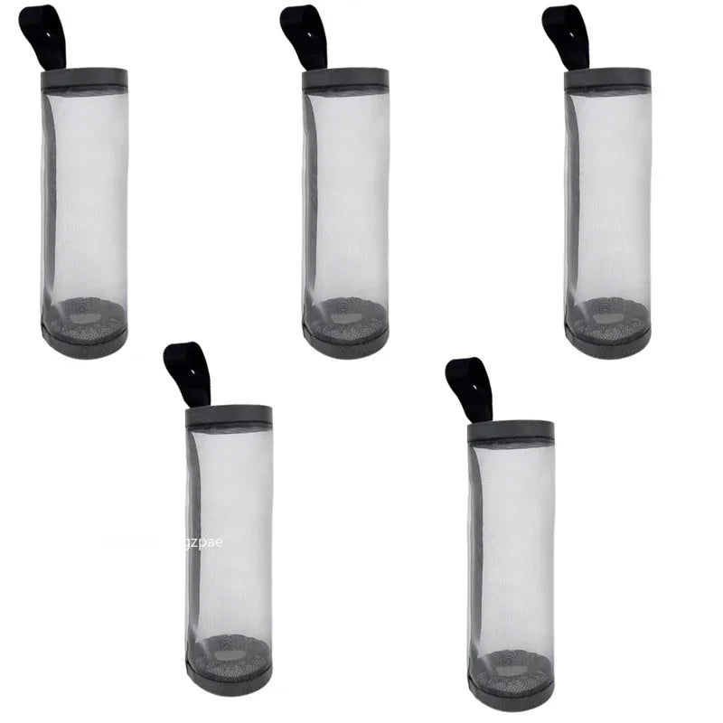 Wall-Mount Plastic Bag Holder Dispenser Hanging Kitchen Trash & Grocery Bag Organizer (1-5 Pack)
