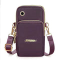 Women's Mini Crossbody Bag – Vertical Wrist Wallet & Phone Pouch, Nylon Zipper Purse