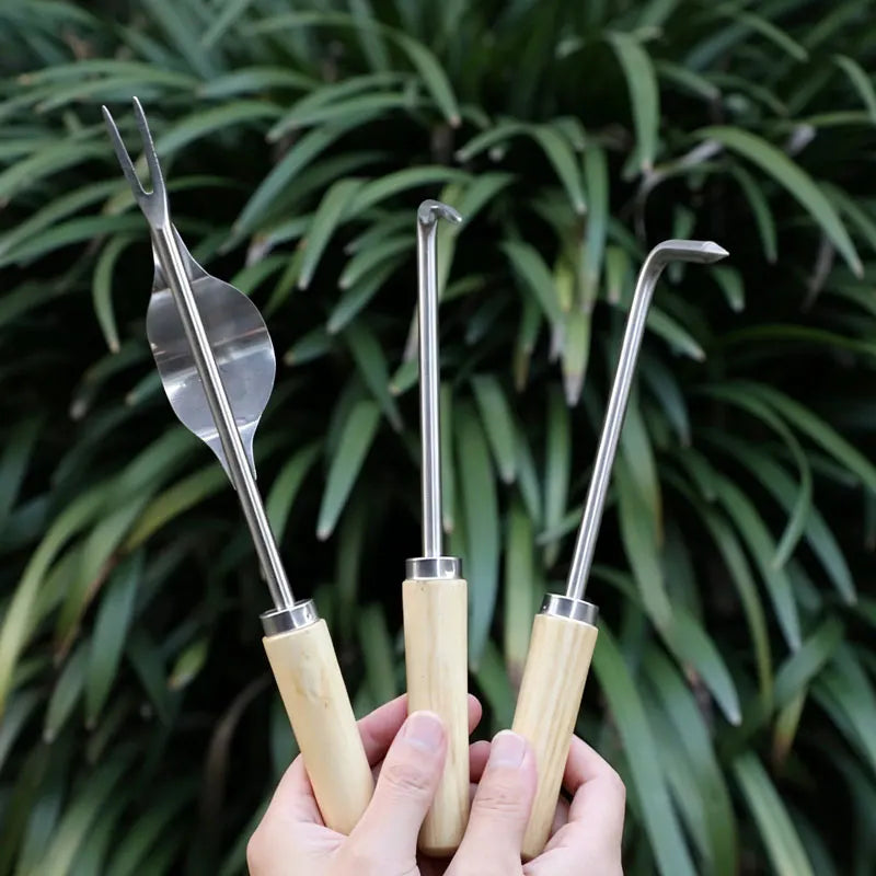 Stainless Steel Weed Puller Hand Tool - Garden Weeder Uprooter for Dandelions and Deep Roots