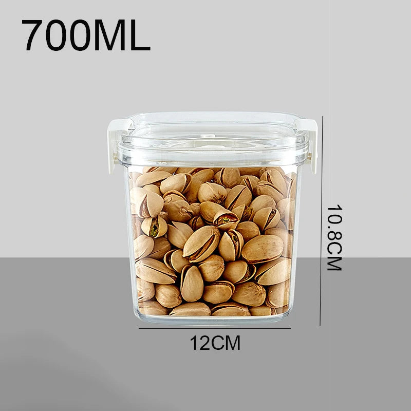 Airtight Vacuum-Seal Food Storage Canister – 460ml / 700ml / 1300ml / 1800ml (15.5–60.9 fl oz) for Coffee, Tea & Cereal