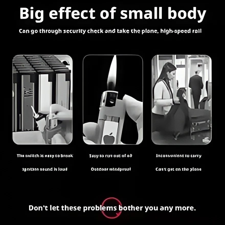 Mini USB-C Rechargeable Electric Lighter - Windproof Portable Electronic Fire Starter for Outdoor Travel