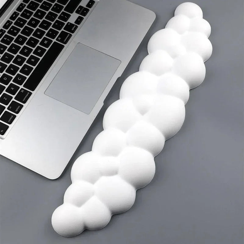 Cloud-Shaped Ergonomic Wrist Rest Mouse Pad – Anti-Slip Keyboard & Mouse Support, Long 430 x 110 mm (16.9 x 4.3 in) & Short 150 x 90 mm (5.9 x 3.5 in)
