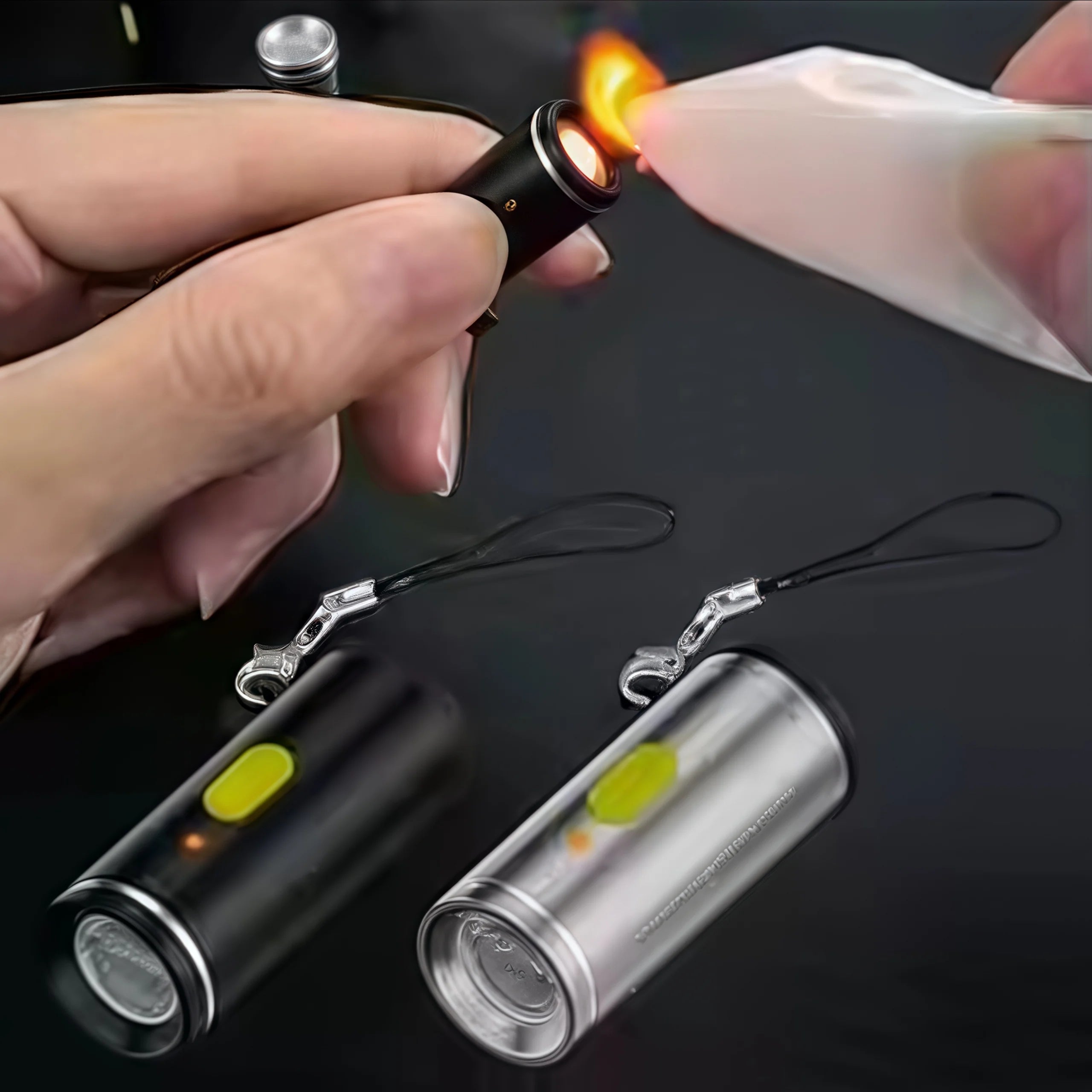 Mini USB-C Rechargeable Electric Lighter - Windproof Portable Electronic Fire Starter for Outdoor Travel