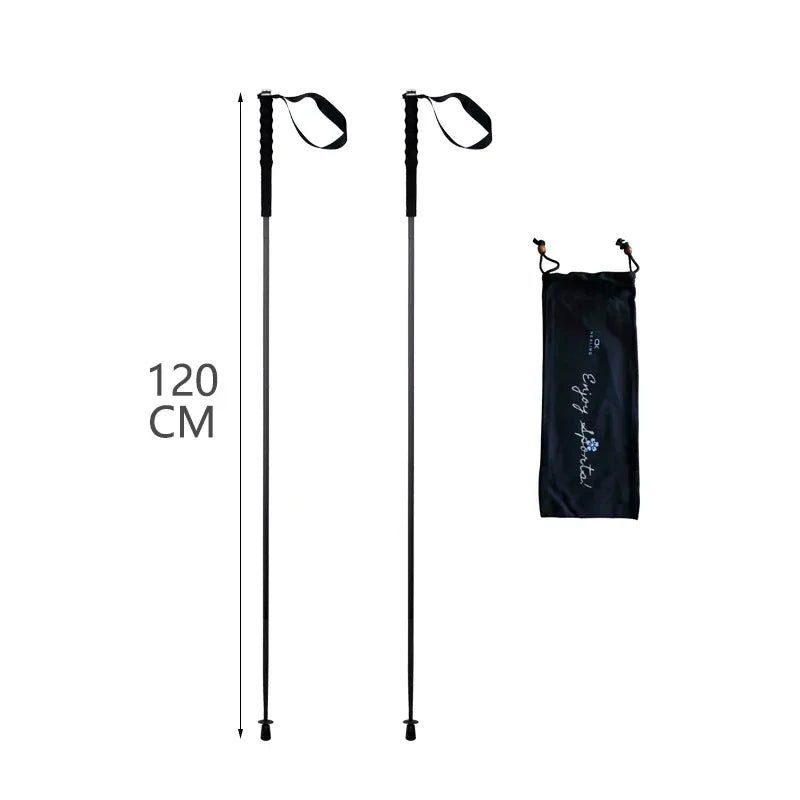 Ultra-Light Foldable Carbon Fiber Trekking Poles – Adjustable 110–130 cm (43–51 in) – 115–126 g Lightweight Hiking Walking Sticks