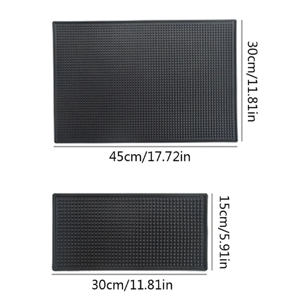 PVC Bar Mat Non-Slip Heat-Resistant Countertop Pad for Bar, Cafe & Home — 30×15 cm (11.8×5.9 in) & 30×45 cm (11.8×17.7 in)