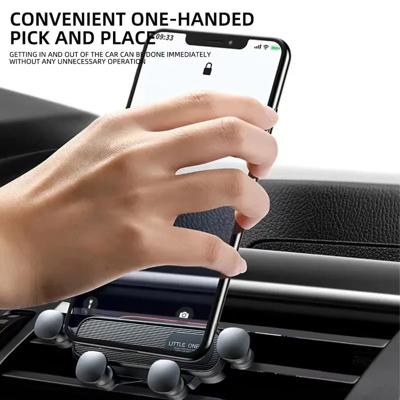 Universal Gravity Air Vent Car Phone Holder – Adjustable Smartphone & GPS Mount