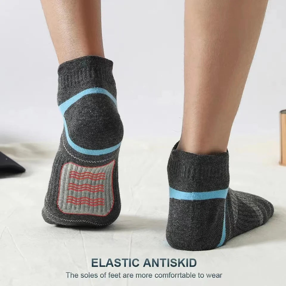 5-Pack Men’s Breathable Cotton Ankle Socks – Summer Casual Running Sports Socks, Sizes 38–45