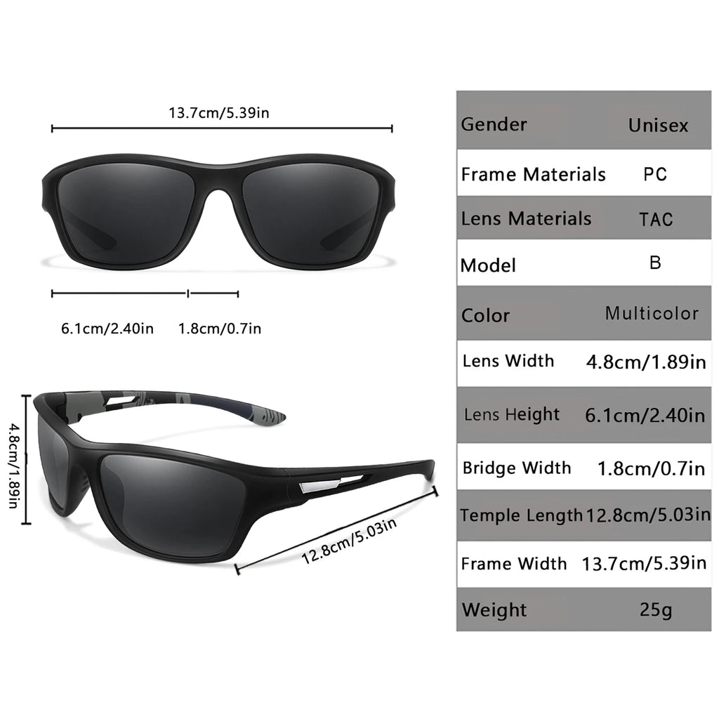 Polarized Fishing Sunglasses for Men & Women — UV400 TAC Lens Outdoor Sunglasses for Cycling Driving Hiking