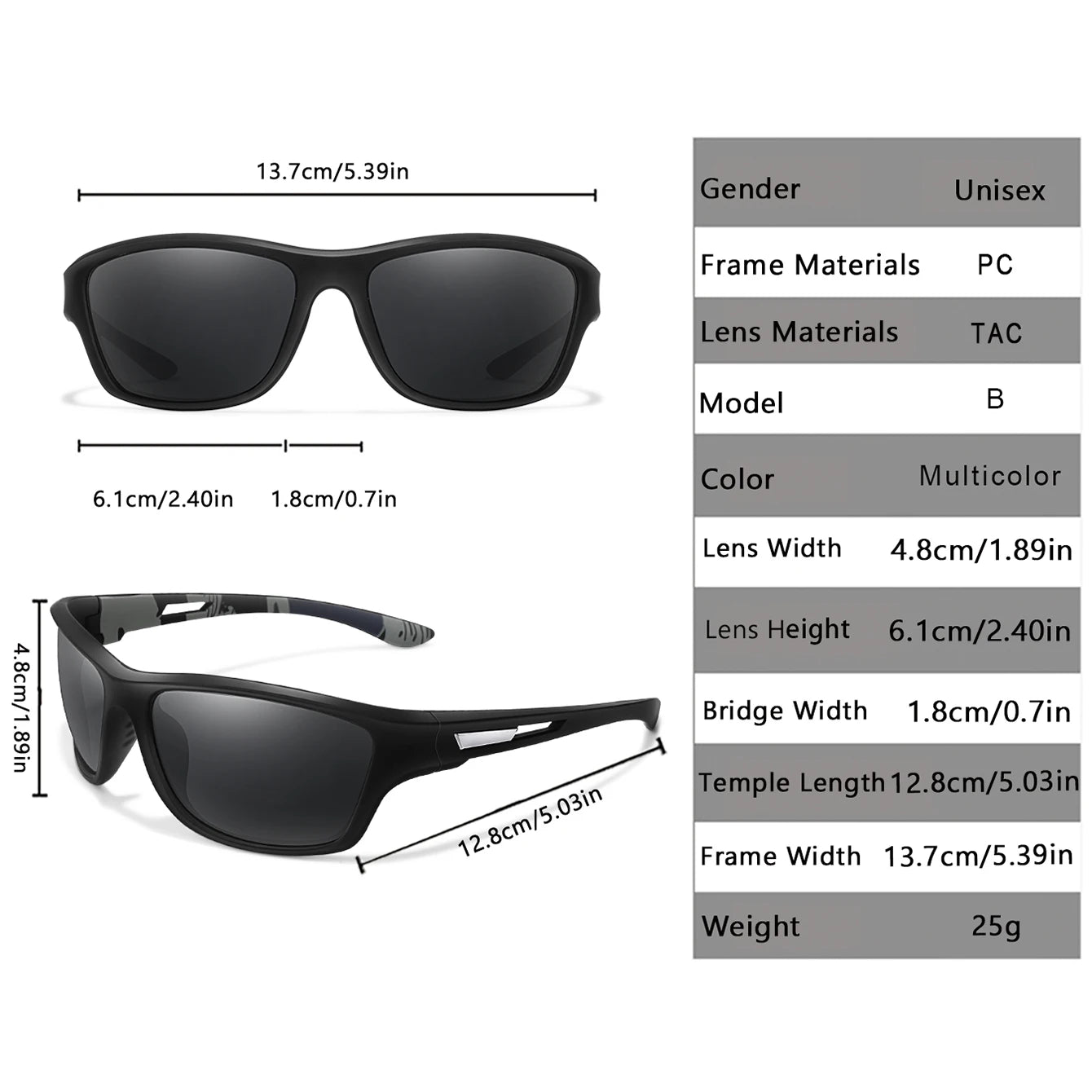 Polarized Fishing Sunglasses for Men & Women — UV400 TAC Lens Outdoor Sunglasses for Cycling Driving Hiking