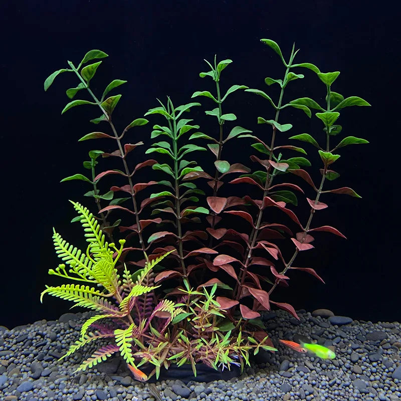 Artificial Aquarium Plants — Plastic Underwater Decorations for Fish Tanks, Realistic Aquarium Decor