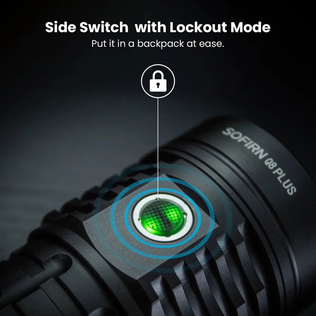 Super Powerful 16,000 Lumen LED Flashlight USB-C Rechargeable 3×21700 Batteries Reverse Charging IP68 Outdoor Tactical