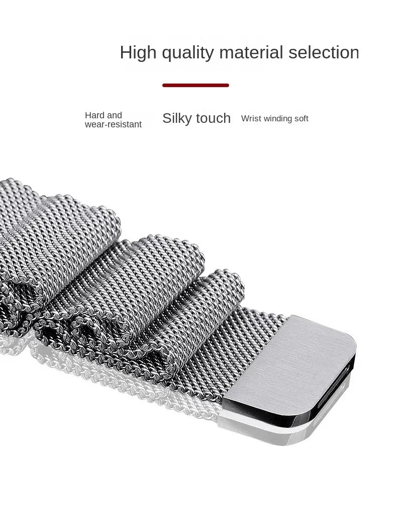 Stainless Steel Magnetic Milanese Loop Watch Band – 18/20/22mm Replacement for Smartwatches