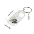 Mini Compass Keychain with Thermometer for Camping, Hiking, Climbing - Portable Outdoor Survival Tool