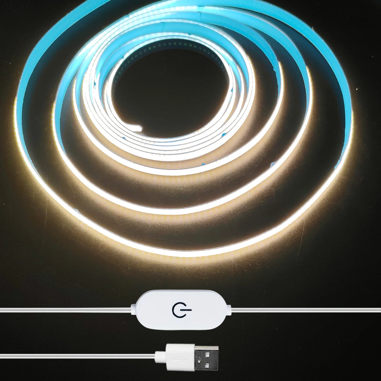 5V USB COB LED Strip Light Touch Dimmable - Flexible 1–5m (3.3–16.4 ft) Backlight for TV Mirror Cabinet