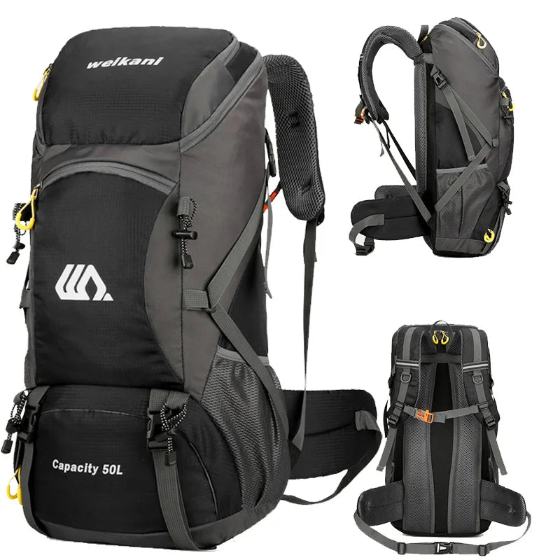 50L Waterproof Hiking Backpack for Men & Women Travel Camping Climbing Rucksack
