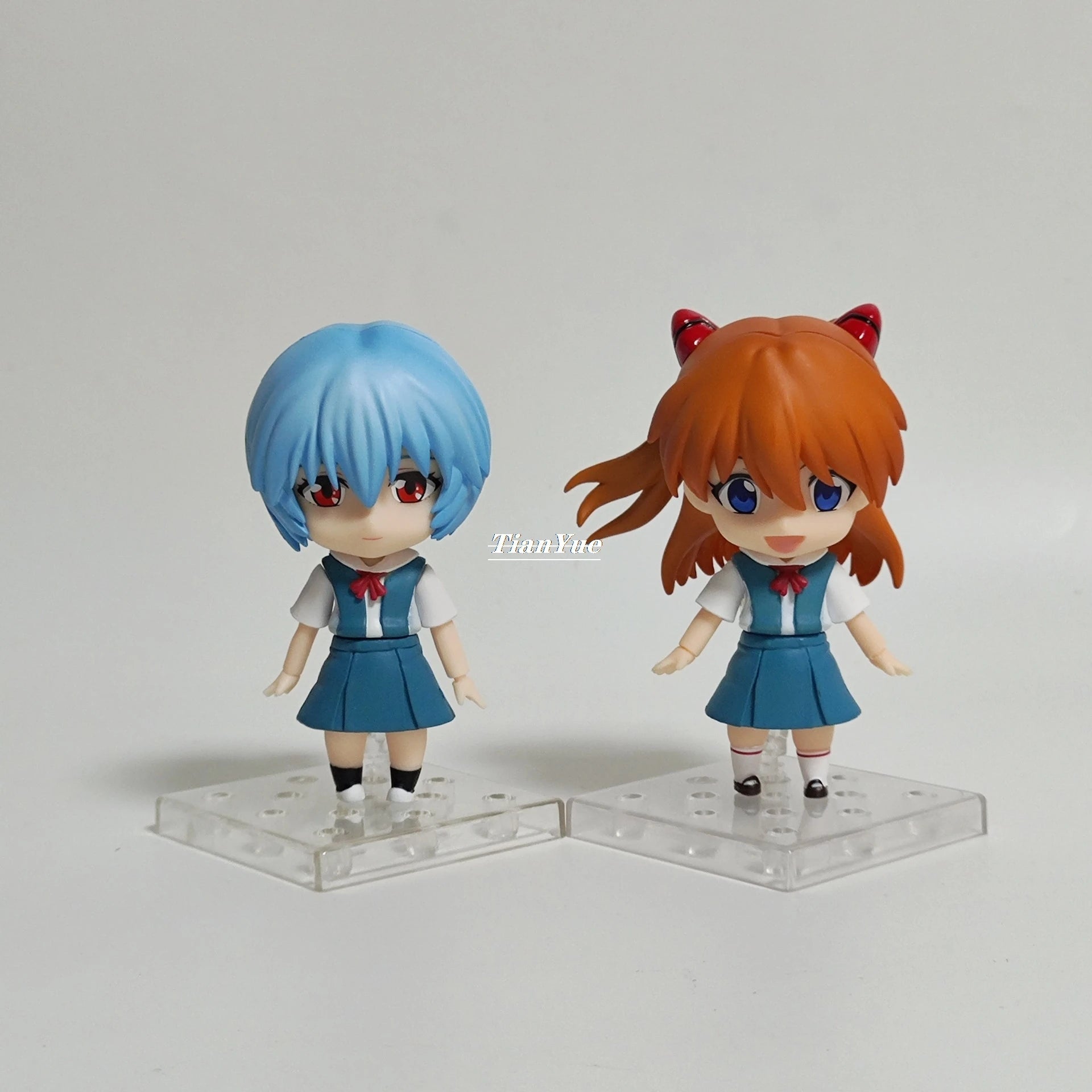 Articulated Anime Figure – Rei Ayanami & Asuka Langley Soryu, 10 cm (3.9 in) Collectible Gift