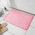 Embossed Memory Foam Bath Rug – Anti-Slip Microfiber Pebble Floor Mat, 1-Pack