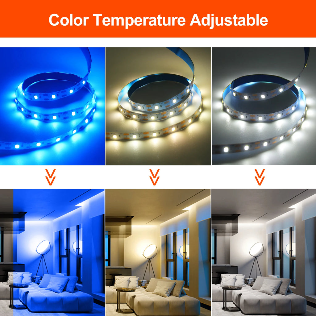 5V USB LED Strip Light 2835 SMD 60 LEDs/m Touch Dimmer Waterproof IP21/IP65 1m 3m 5m