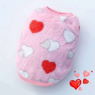 Warm Winter Puffer Vest for Small Dogs & Cats — Soft Fleece Flannel Puppy Sweater (XXS-XL)