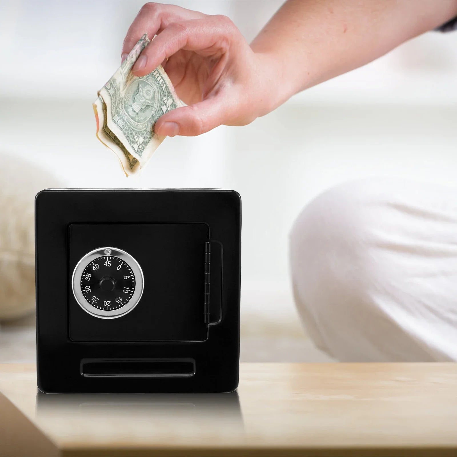 Carbon Steel Combination Lock Piggy Bank — Reusable Password Coin Safe for Kids & Adults