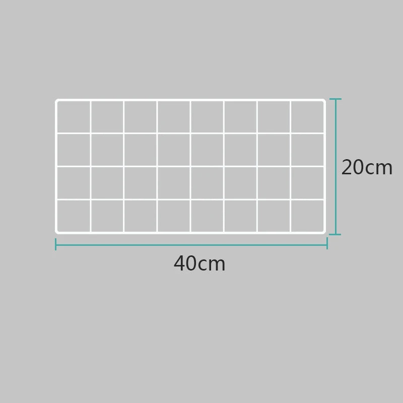 Wall Mounted Wire Grid Organizer with Removable Baskets, Hooks and Shelves, Iron Mesh Storage Panel