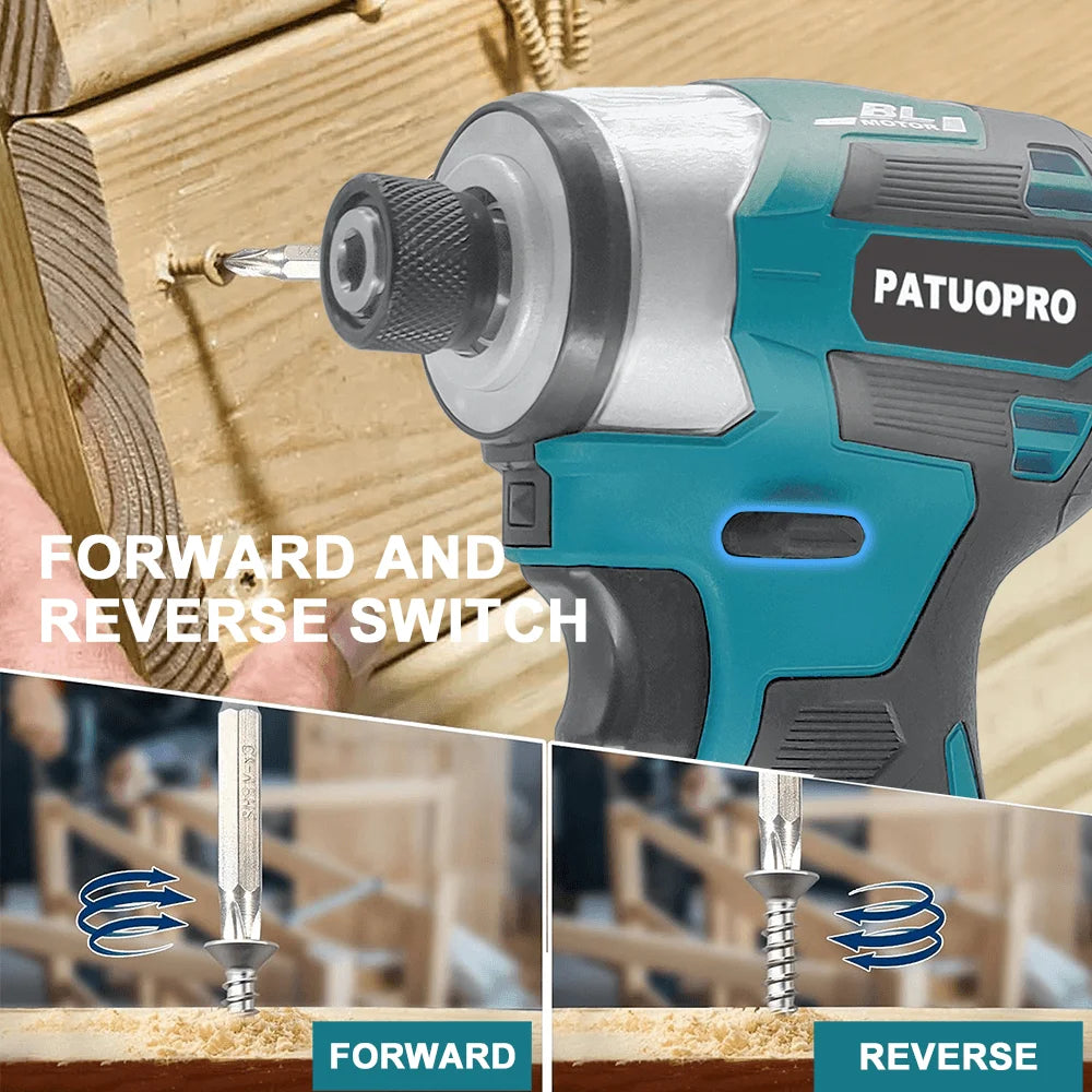 5-Speed Cordless Brushless Impact Driver - 1/4 in (6.35 mm) Hex Compact Screwdriver Kit | Fits 18V Batteries - Battery Not Included