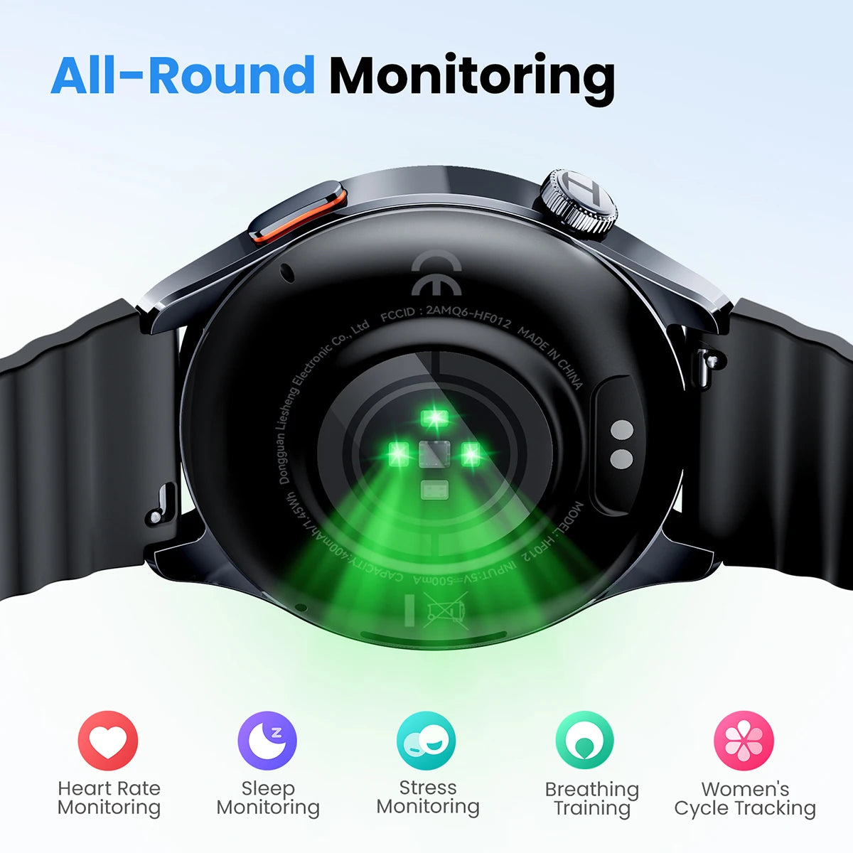 1.43-inch (36.3 mm) AMOLED GPS Smartwatch — 120+ Workout Modes, Bluetooth Calling & 18-Day Battery