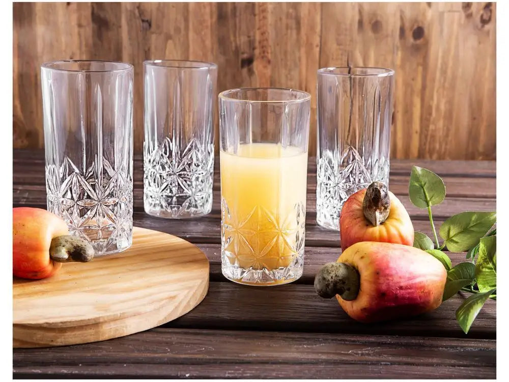 6-Piece 350ml (12 fl oz) Glass Highball Tumbler Set - Clear