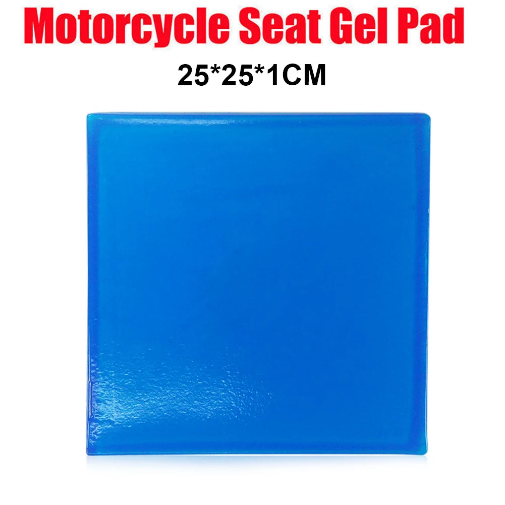 Motorcycle Gel Seat Cushion - Shock Absorbing Pad for Motorbike & Scooter, Soft Comfortable Seat Insert