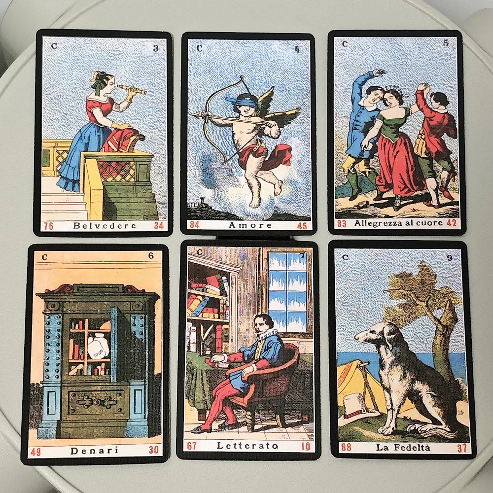 52-Card Sibilla Oracle Deck - 9 x 6 cm (3.5 x 2.4 in) Everyday Oracle Cards for Parties & Gifts