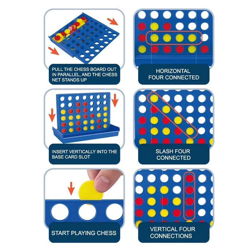 Classic Connect 4 2-Player Game — Get 4 in a Row Board Game for Kids & Family (Ages 6+)
