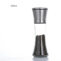 Stainless Steel Salt & Pepper Mill Set with Stand — Manual Adjustable Spice Grinder