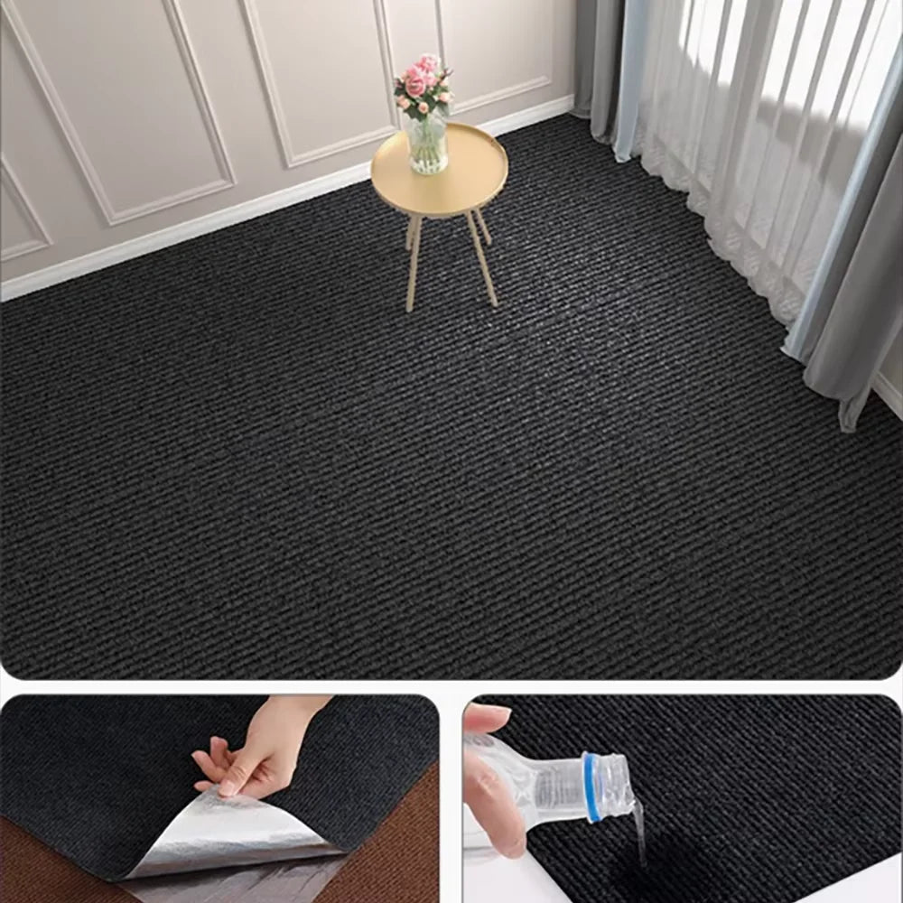 Self-Adhesive Solid Carpet Runner 50 cm x 2 m (19.7 in x 78.7 in) – Water-Absorbent Non-Slip Floor Mat for Kitchen, Bathroom, Bedroom, Living Room