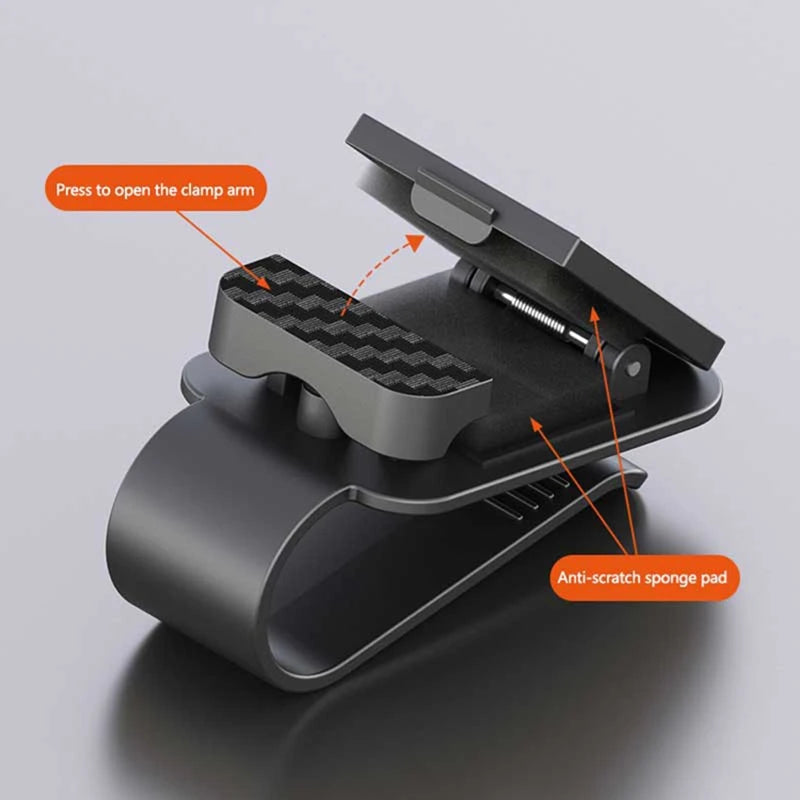 Carbon Fiber Car Sunglasses Clip – Multifunctional Eyeglass & Ticket Holder for Sun Visor