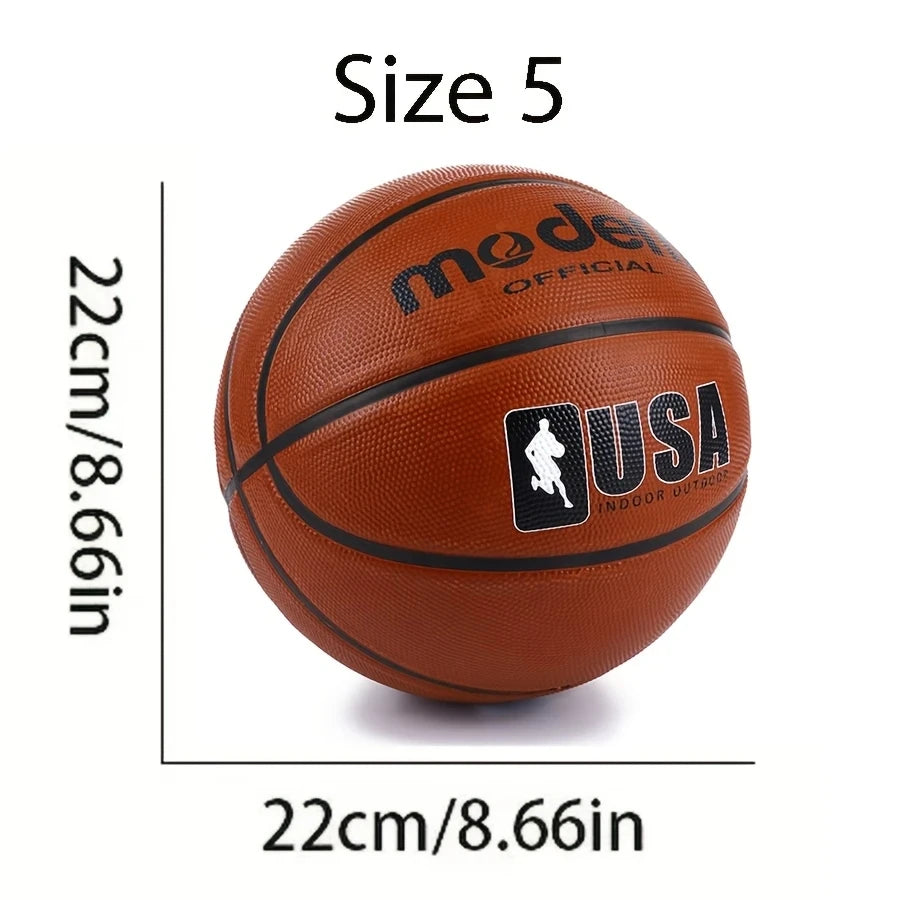 Rubber Basketball for Adults & Youth — Indoor/Outdoor, Sizes 4/5/6/7