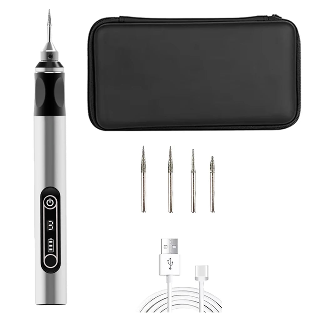 USB Cordless Rotary Tool Kit – Mini Wireless Drill for Jewelry, Wood, Metal & Glass Engraving