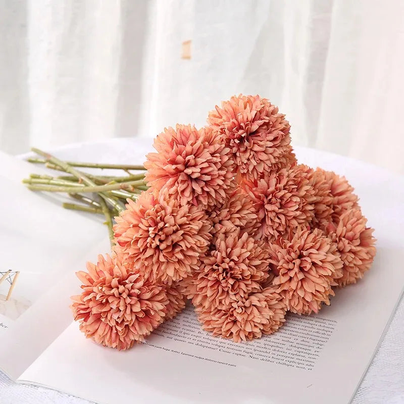3/6-Piece Silk Hydrangea Artificial Flower Bouquet - Boho Stems for Home, Bedroom & Wedding Decor
