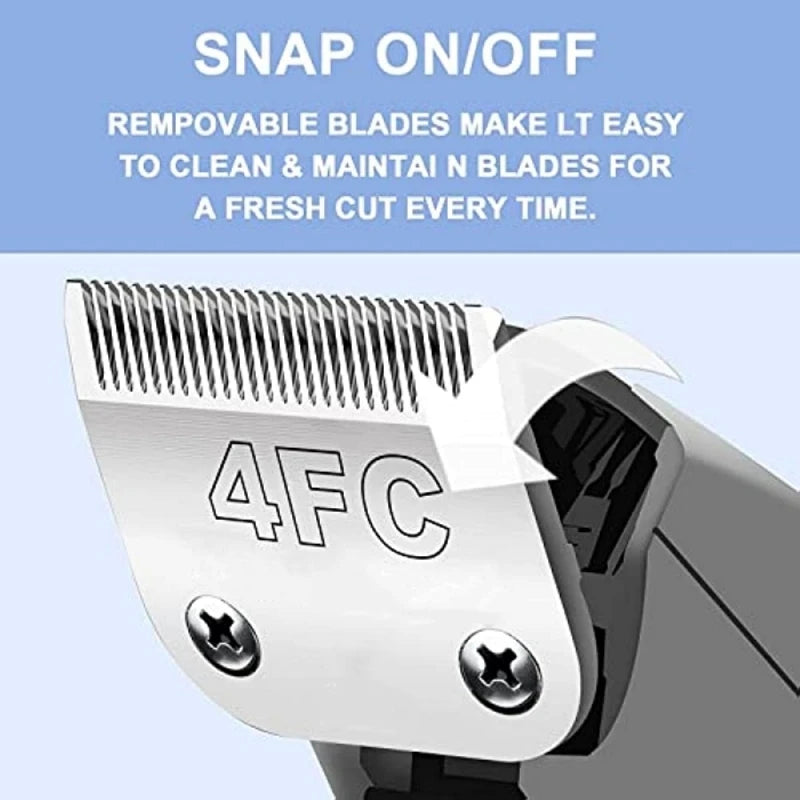 A5 Snap-On Pet Clipper Replacement Blades – 3F, 4F, 5F, 7F, 10#, 15#, 30#, 40#, 50# | Professional Dog & Cat Grooming Blades (Fits Most Detachable Clippers)