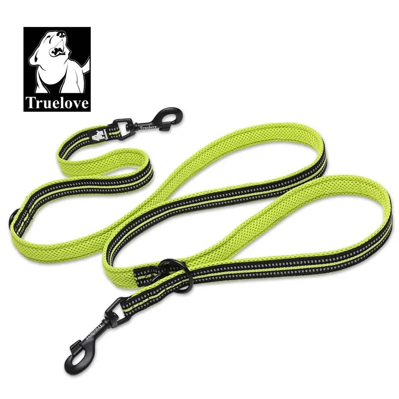 7-in-1 Adjustable Hands-Free Dog Leash - Reflective Multi-Function Double Lead for 2 Dogs (2.0 m / 6.6 ft, 2.5 m / 8.2 ft)