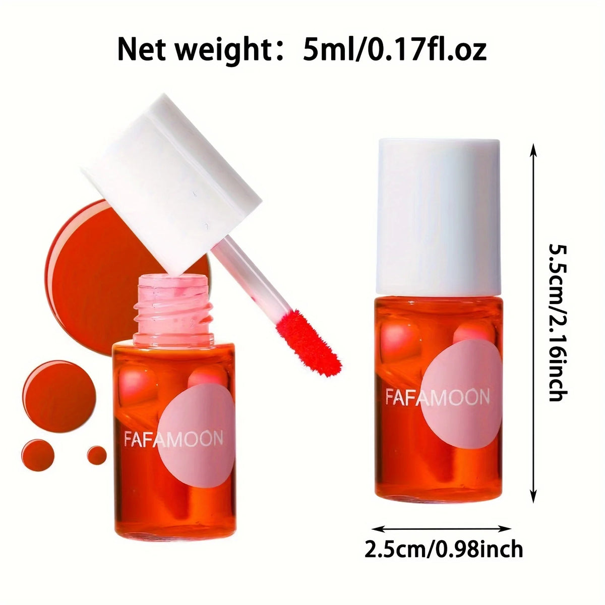 Fruity Lip Tint 4-Color Water Gloss — Moisturizing Waterproof Long-Lasting Lip Gloss (7.1 ml / 0.24 fl oz)