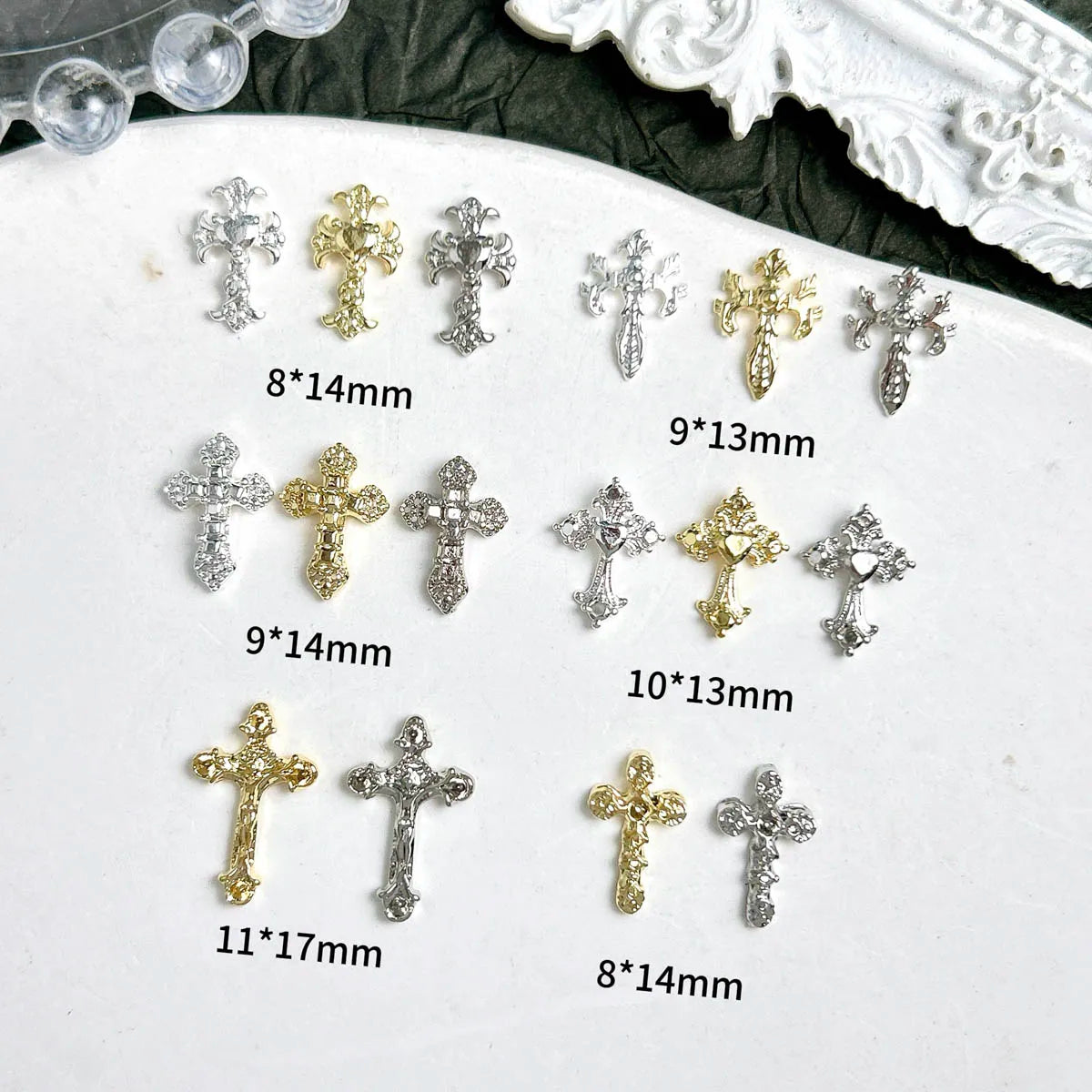 20-Pack 3D Cross Nail Charms for DIY Manicure view 16