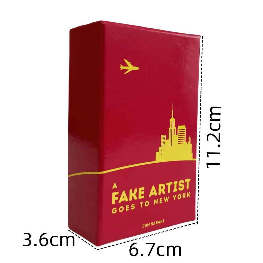 A Fake Artist Goes to New York Party Card Game – Creative Drawing & Bluffing Game for Groups