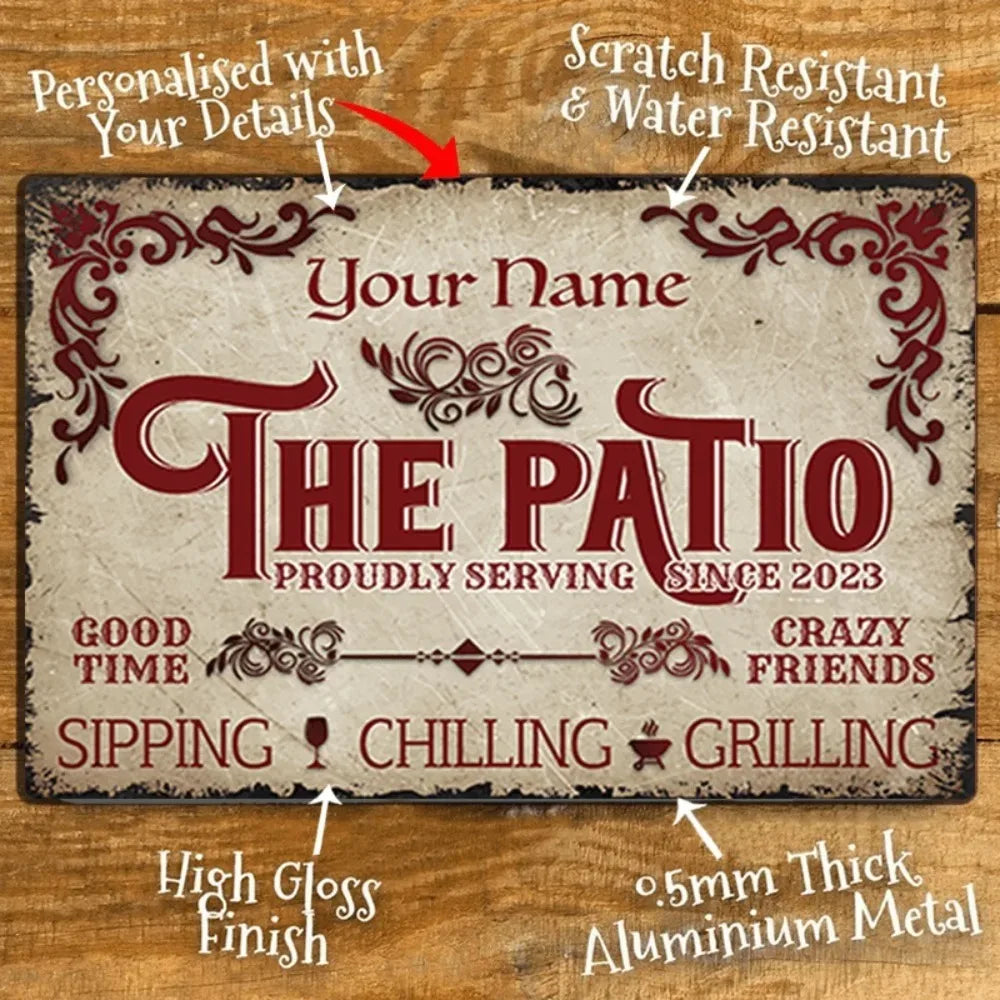 Custom 2D Metal Wall Sign 20 x 30 cm (7.9 x 11.8 in) Unframed Tin Plaque - Decorative Indoor & Outdoor Yard Ornament
