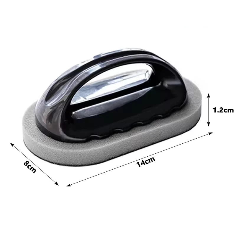 Nano Emery Sponge Cleaning Brush with Handle – Multi-Purpose Kitchen & Bath Eraser for Rust, Stains & Knife Sharpening