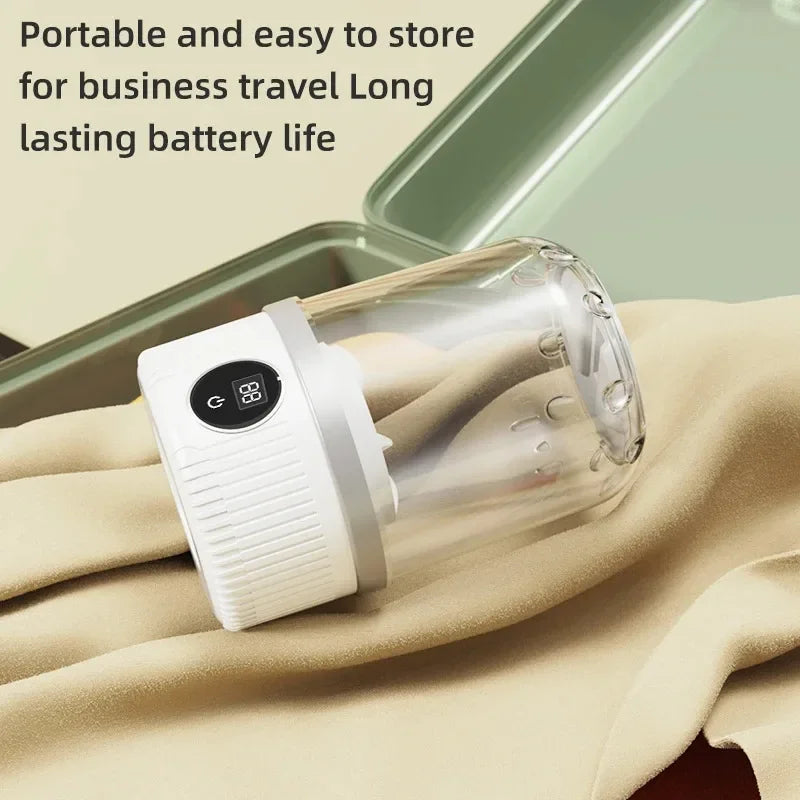 Portable Mini Washing Machine 1L (33.8 fl oz) – Compact Washer & Spin Dehydrator for Socks & Underwear