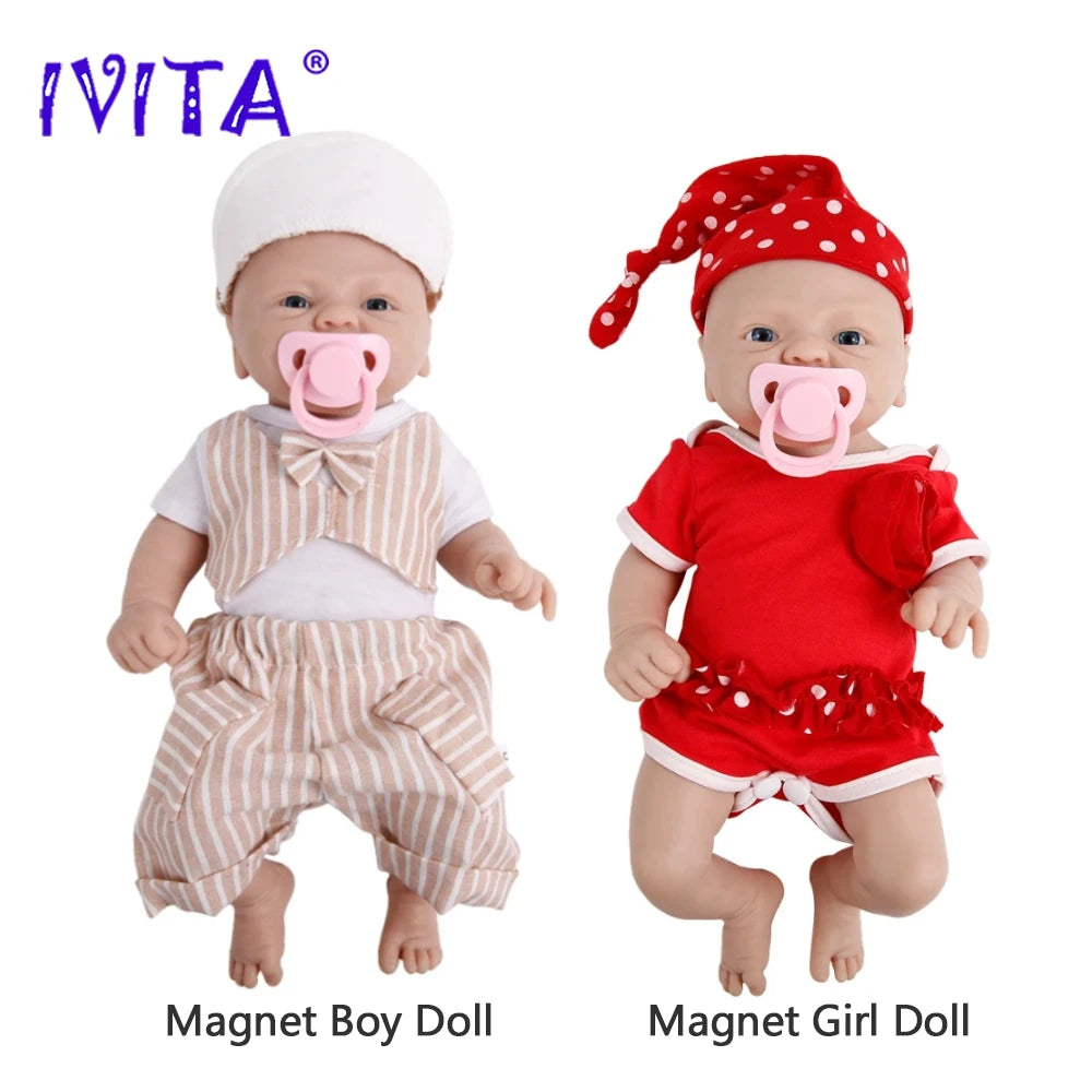 Full Silicone Reborn Baby Doll 14-15 Inch (35-38 cm) Realistic Newborn Lifelike Painted Collectible Gift
