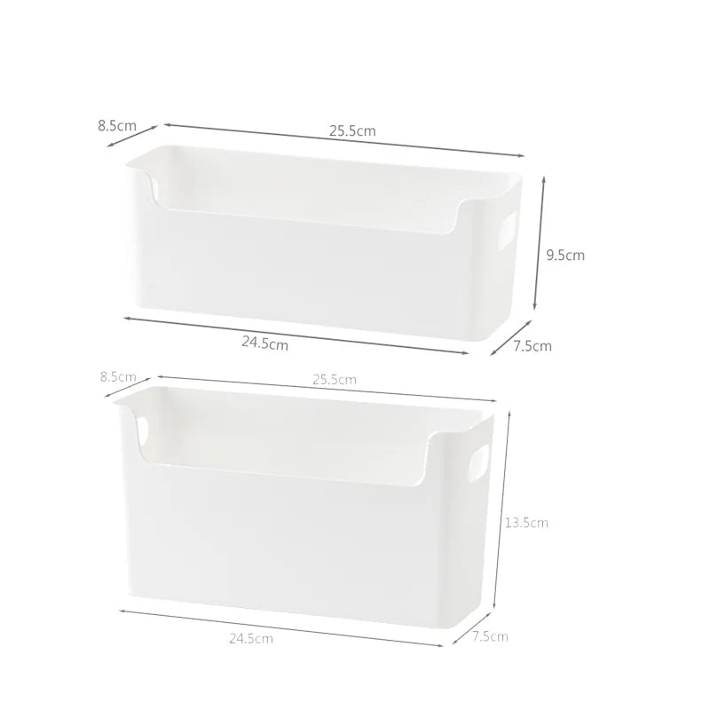 Handle Storage Basket - Durable PP Plastic Organizer with Handle for Home Bathroom Closet