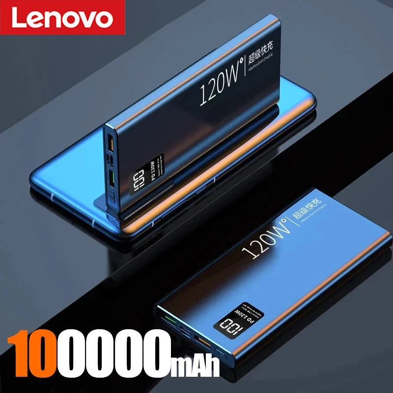 120W High-Capacity Power Bank (50,000/100,000/200,000mAh) Portable Fast Charger USB-C PD & USB-A with Digital Display