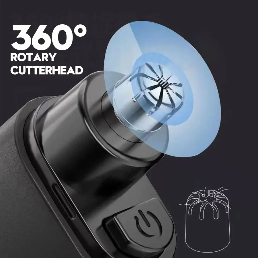 Rechargeable USB Nose & Ear Hair Trimmer for Men - Portable Electric Eyebrow & Facial Trimmer with USB Cable & Brush