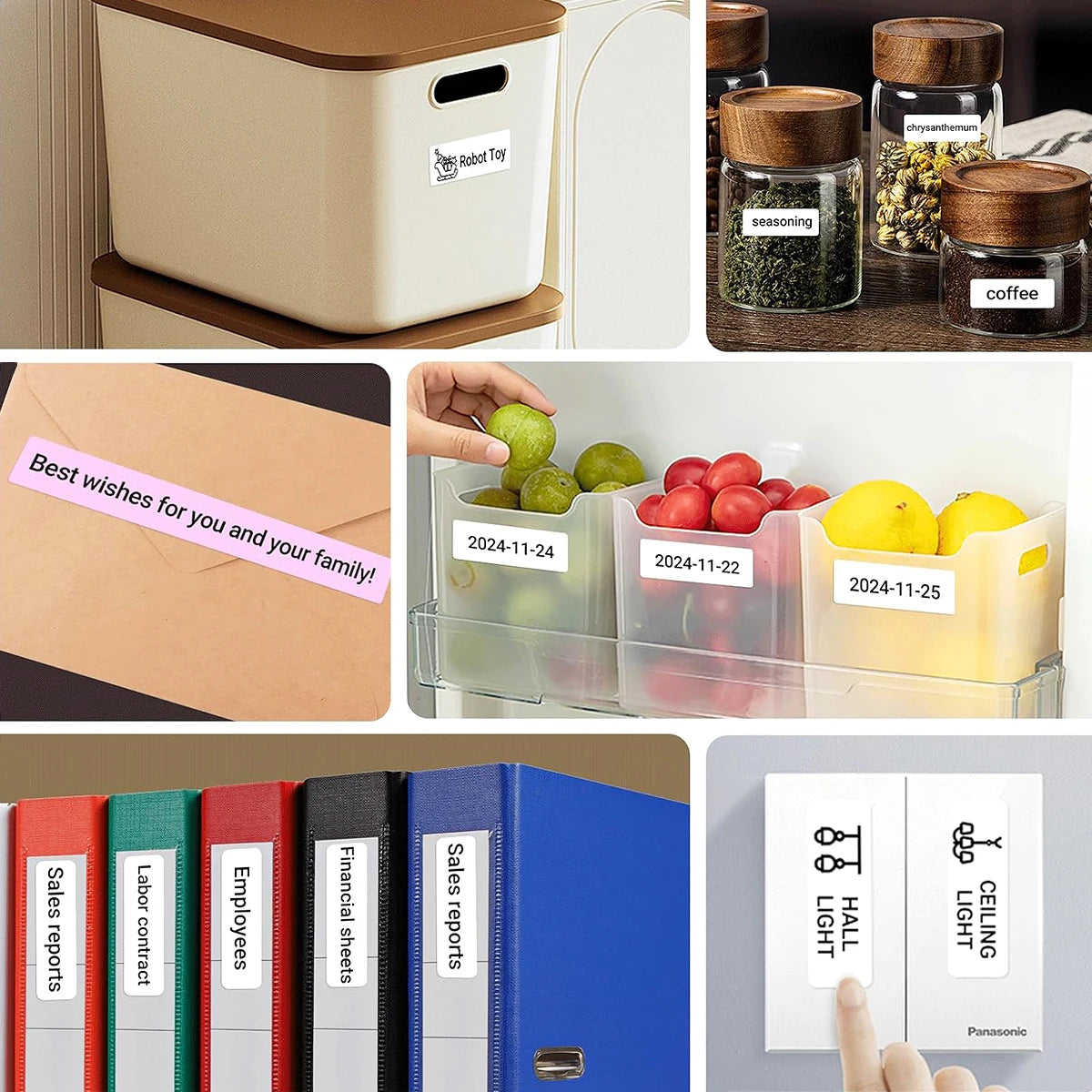 Mini Bluetooth Thermal Label Printer Portable Inkless 15mm (0.59in) Rechargeable Type-C